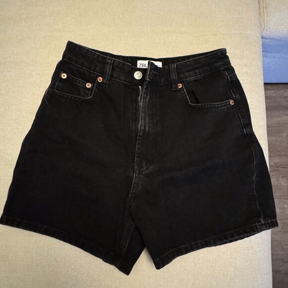 Zara High Waist Mom Shorts - Picture 4 of 6